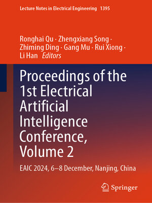 cover image of Proceedings of the 1st Electrical Artificial Intelligence Conference, Volume 2